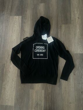 Oversized Opening Ceremony Black Sweater with Branded Tag
